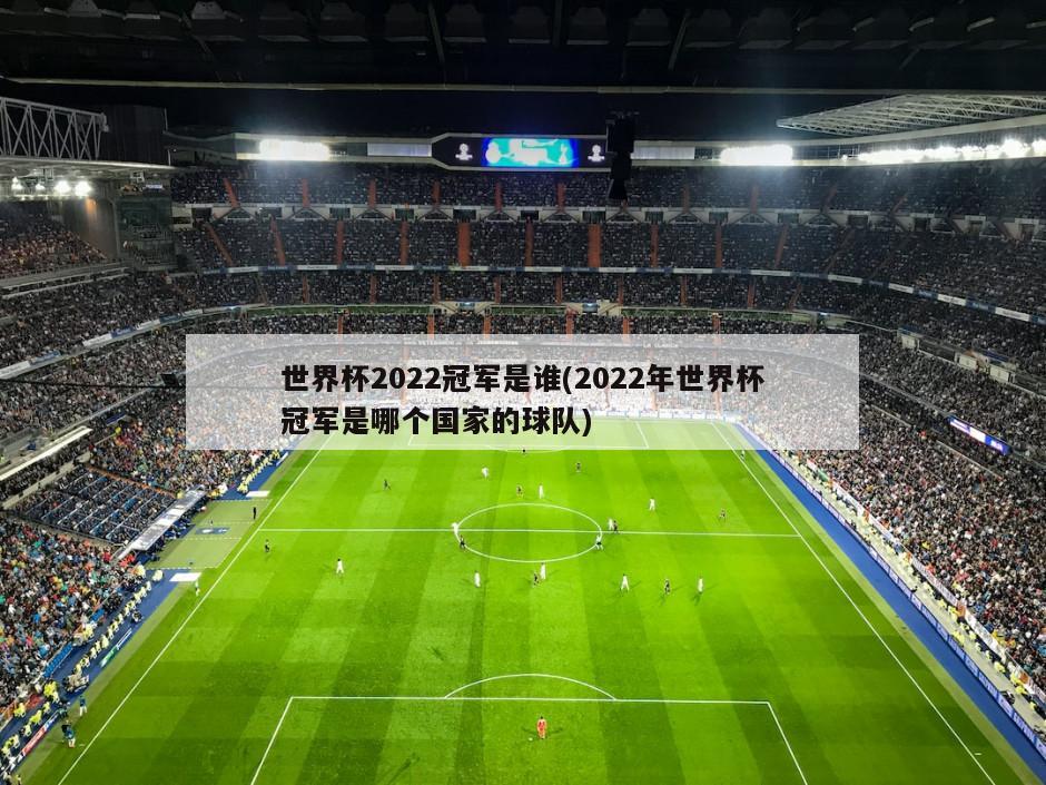 世界杯2022冠军是谁(2022年世界杯冠军是哪个国家的球队)