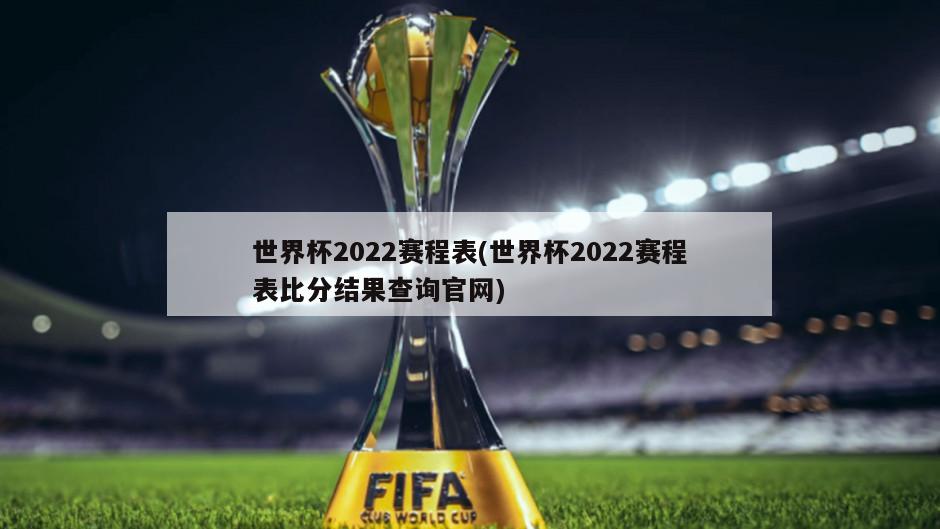 世界杯2022赛程表(世界杯2022赛程表比分结果查询官网)